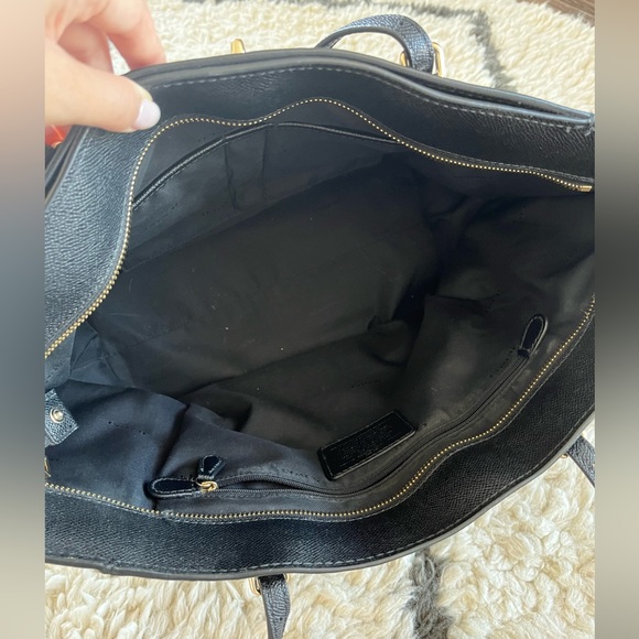 Coach Turn Lock Leather Tote - Picture 2 of 8